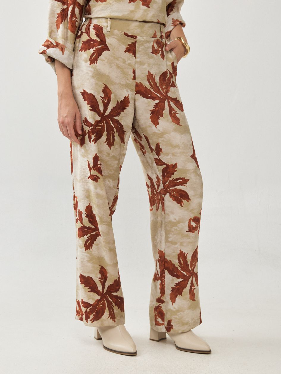 מכנסיים אריג מודפס