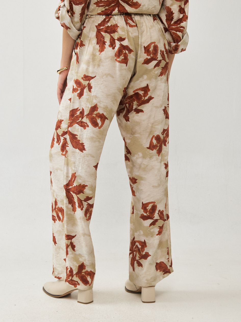 מכנסיים אריג מודפס