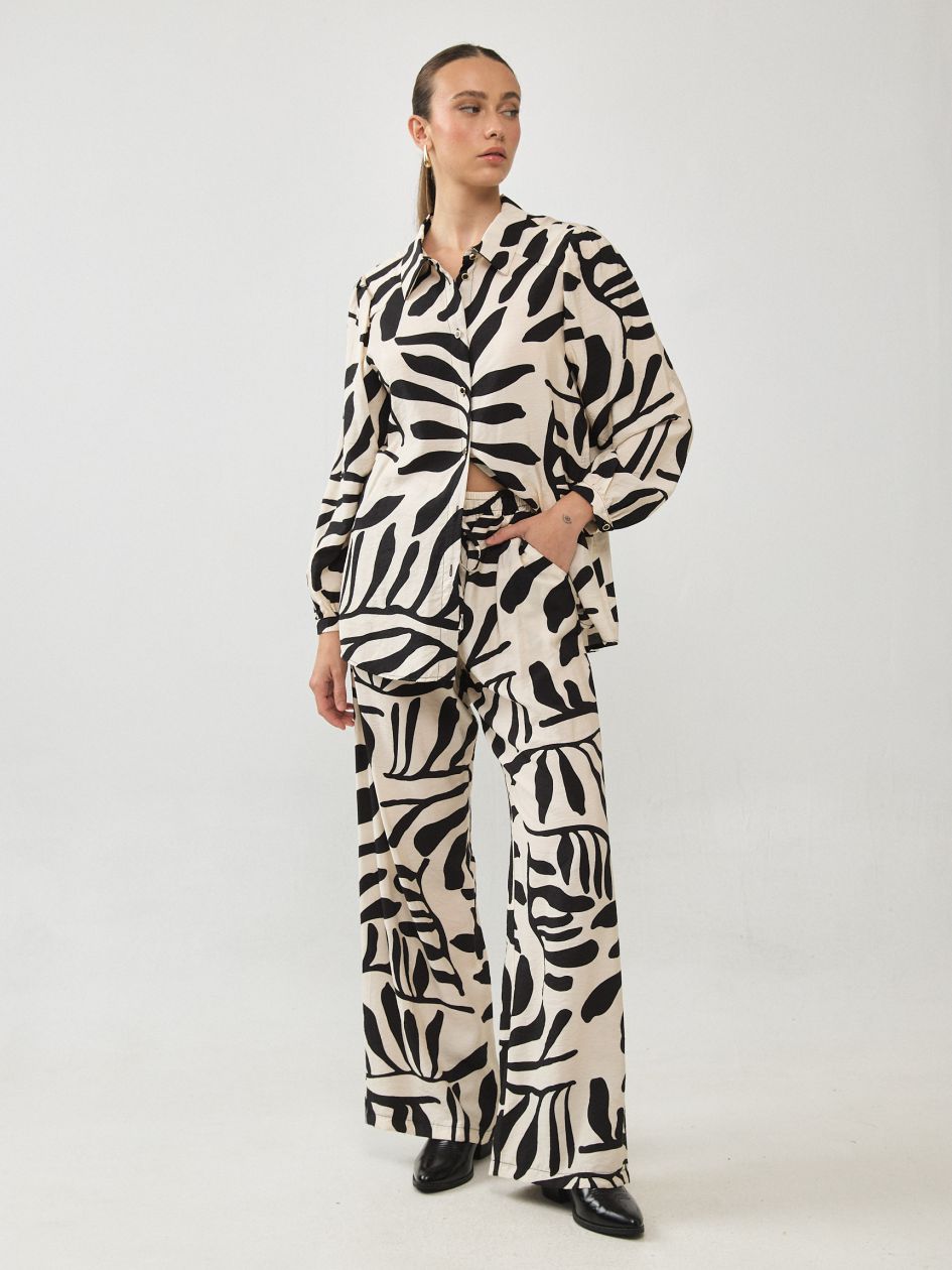 מכנסיים אריג מודפס