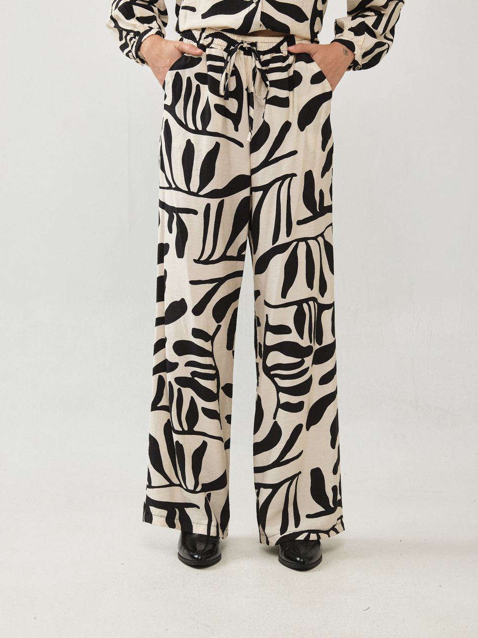 מכנסיים אריג מודפס