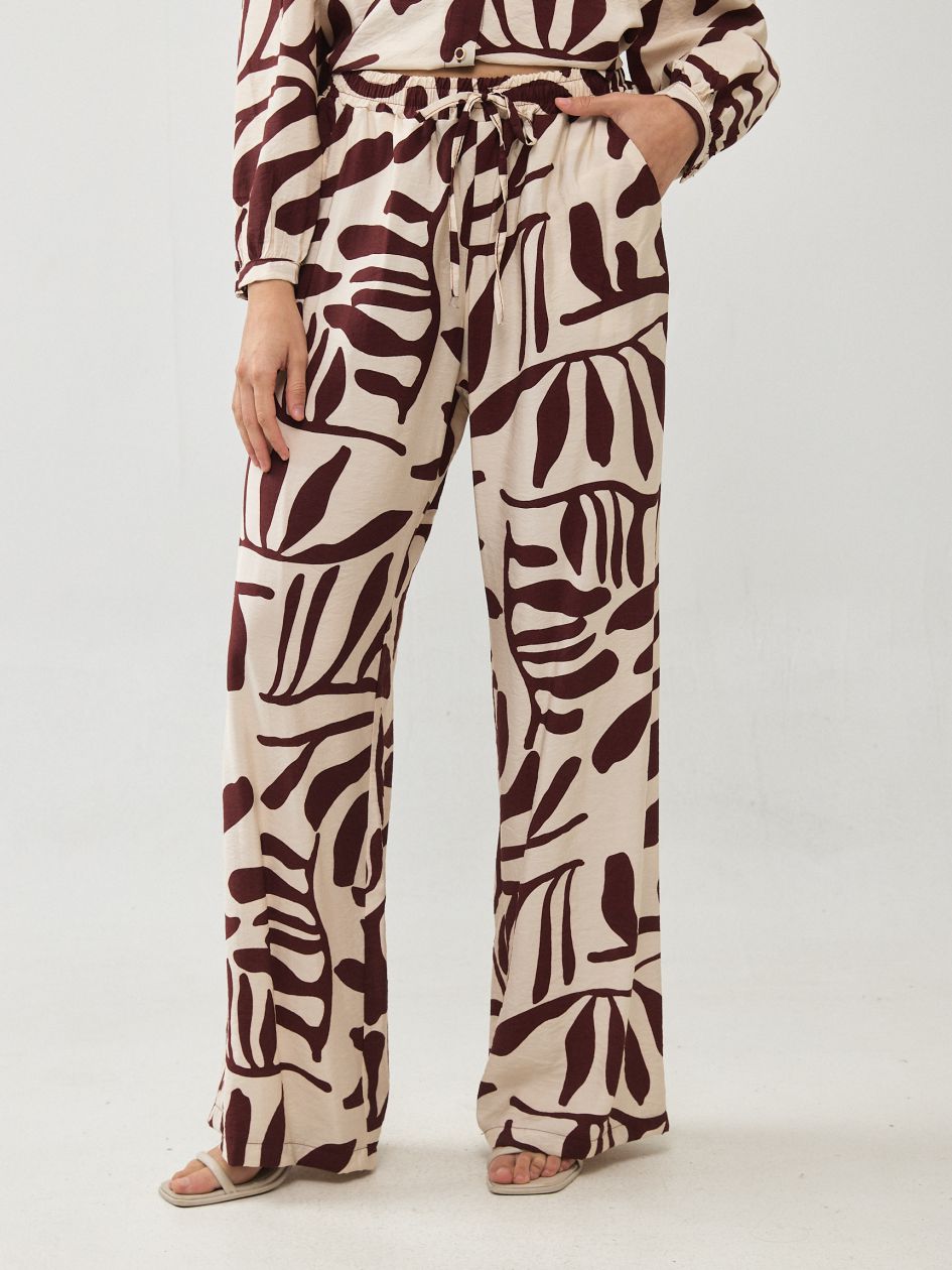 מכנסיים אריג מודפס