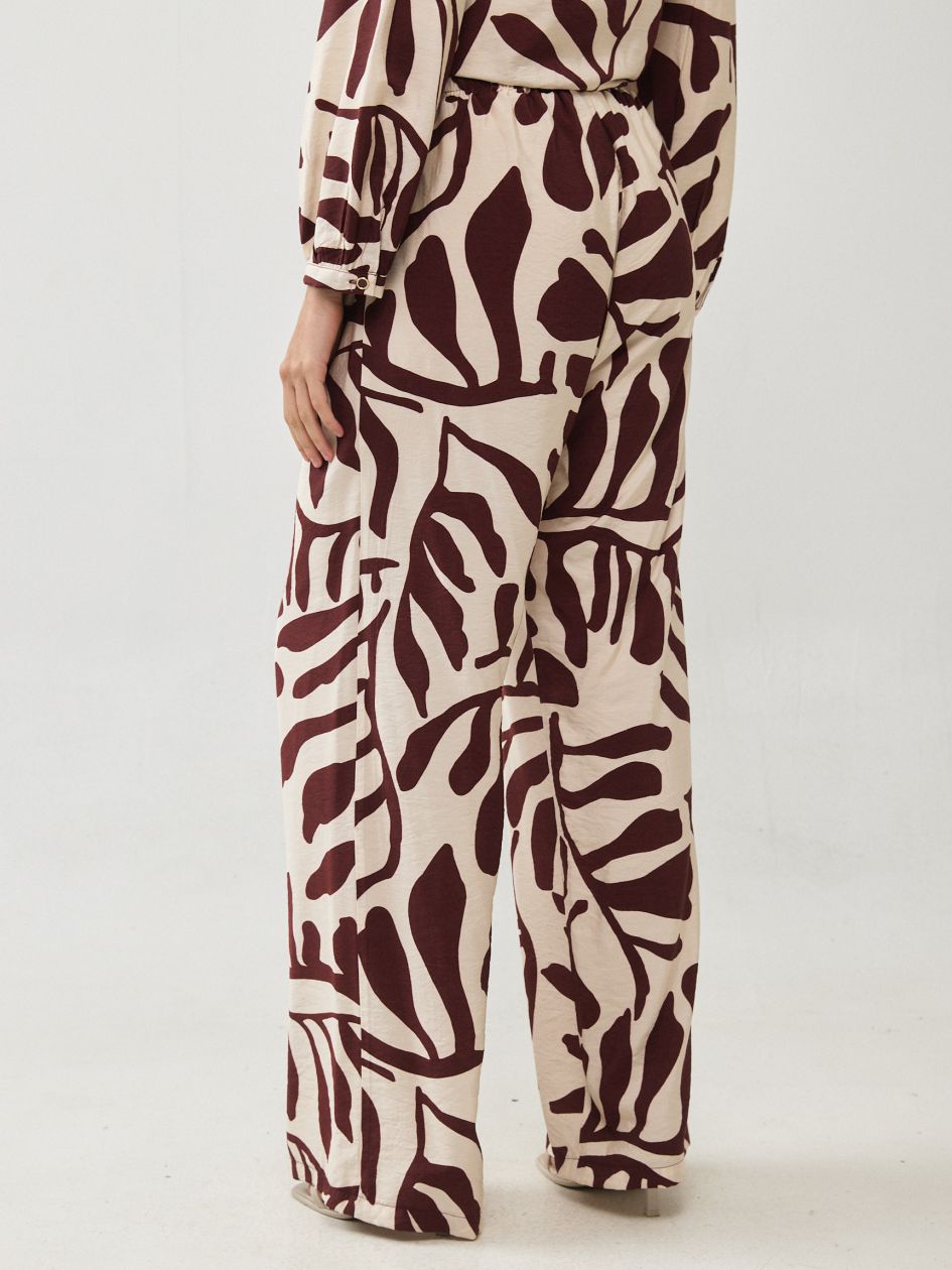 מכנסיים אריג מודפס