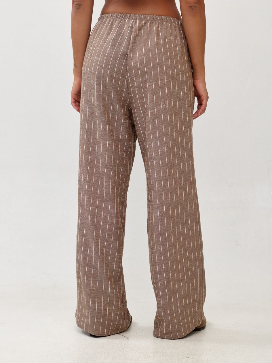 מכנסיים פס רחב גומי שרוך