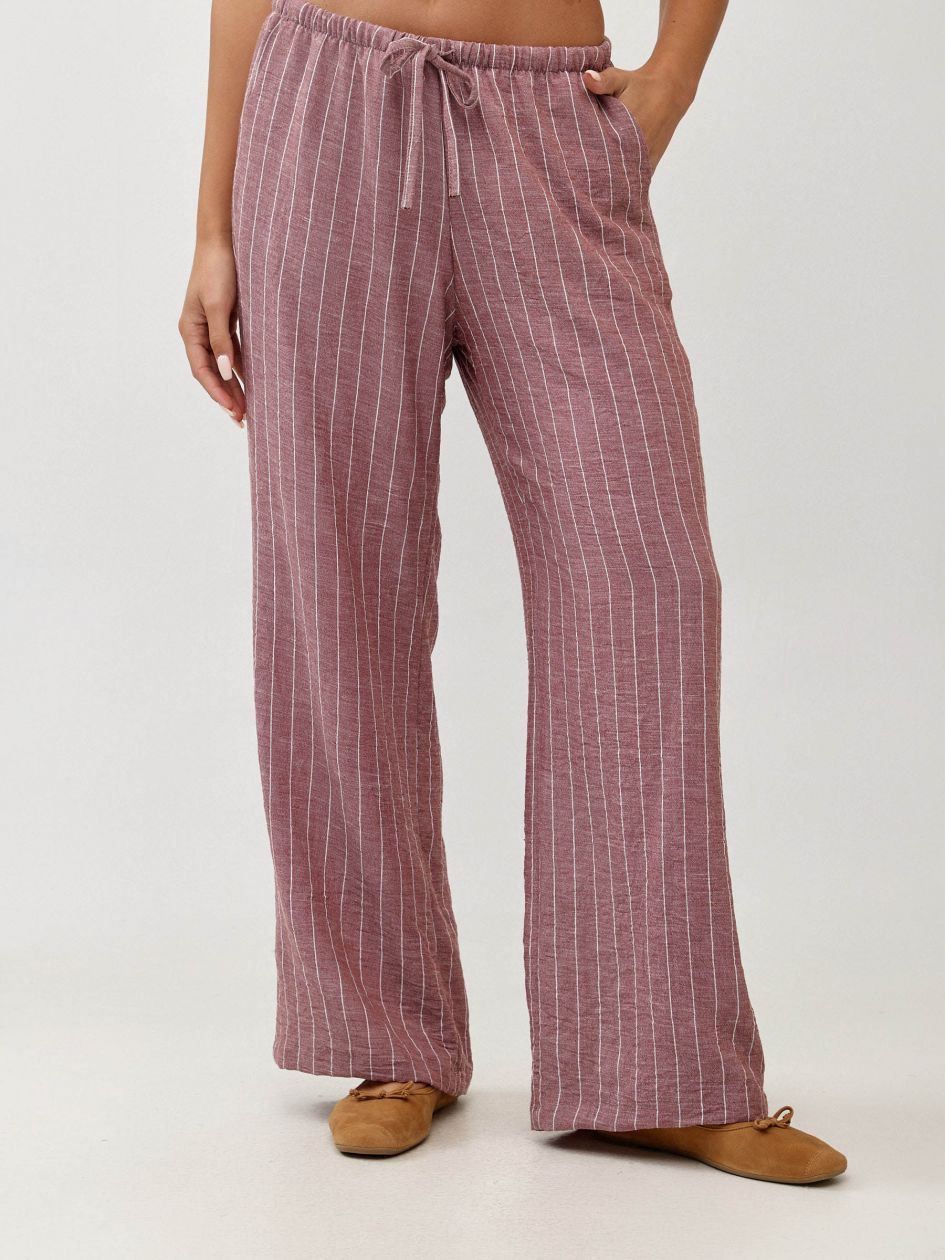 מכנסיים פס רחב גומי שרוך