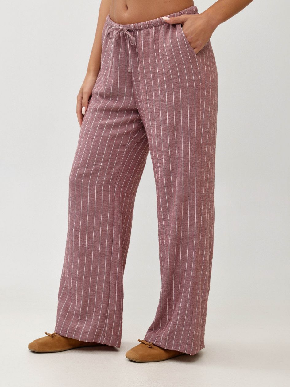 מכנסיים פס רחב גומי שרוך