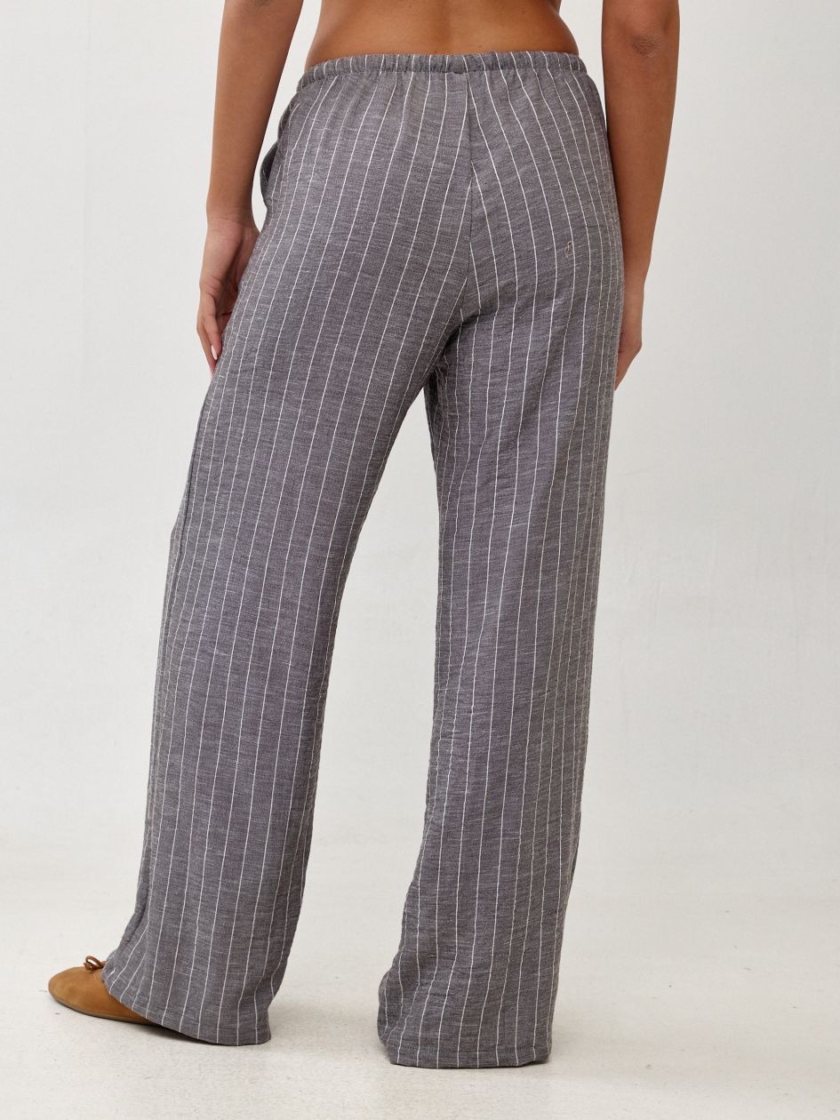 מכנסיים פס רחב גומי שרוך