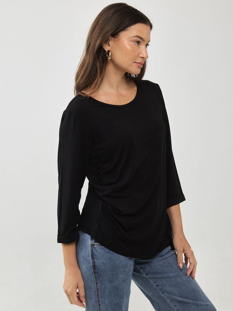 חולצה כיווצים בצד