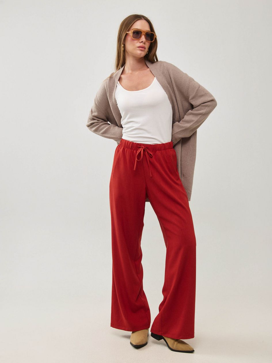 מכנסיים אריג שרוך