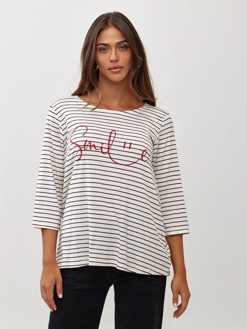 חולצה פסים הדפס