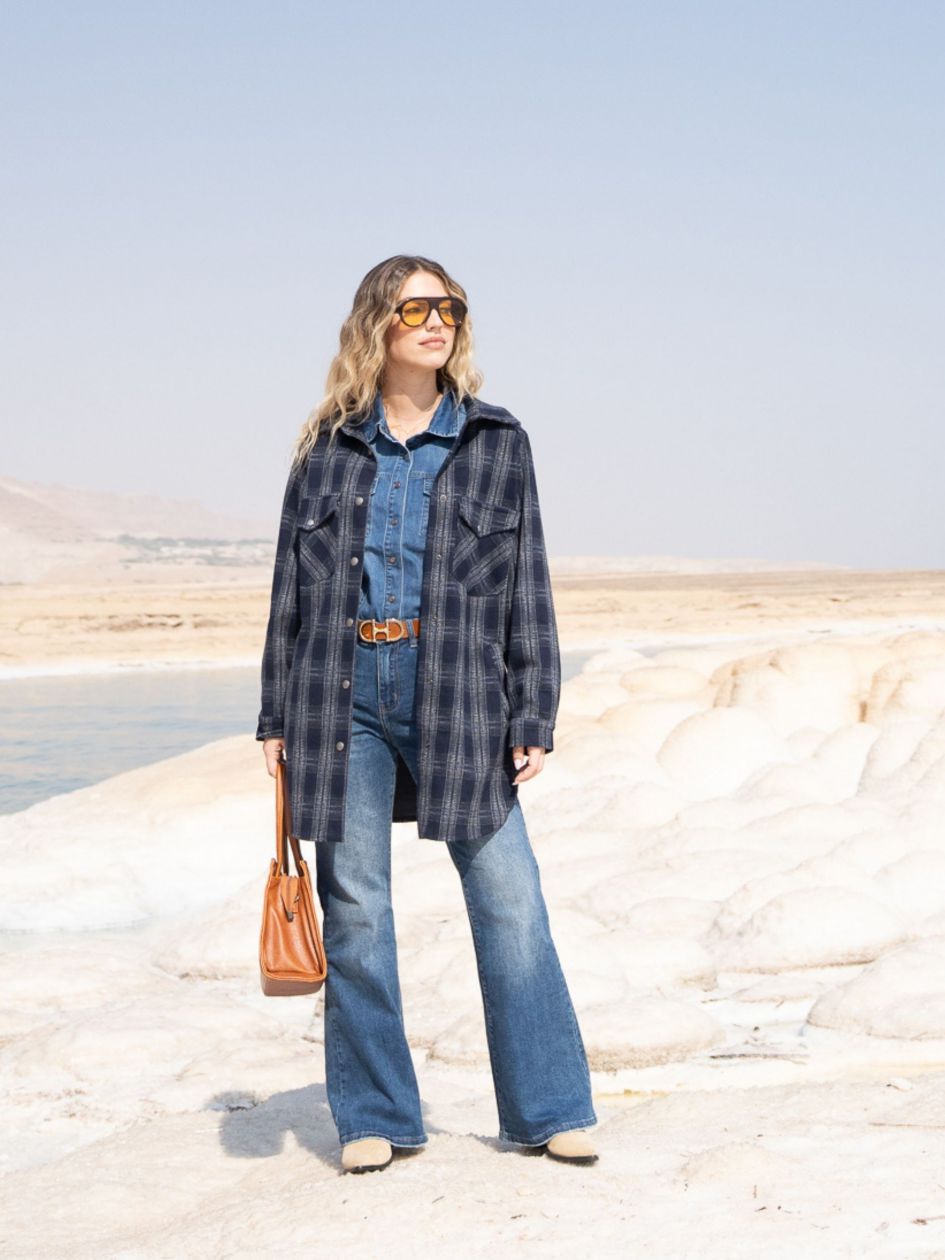 ג`קט כיסים צווארון