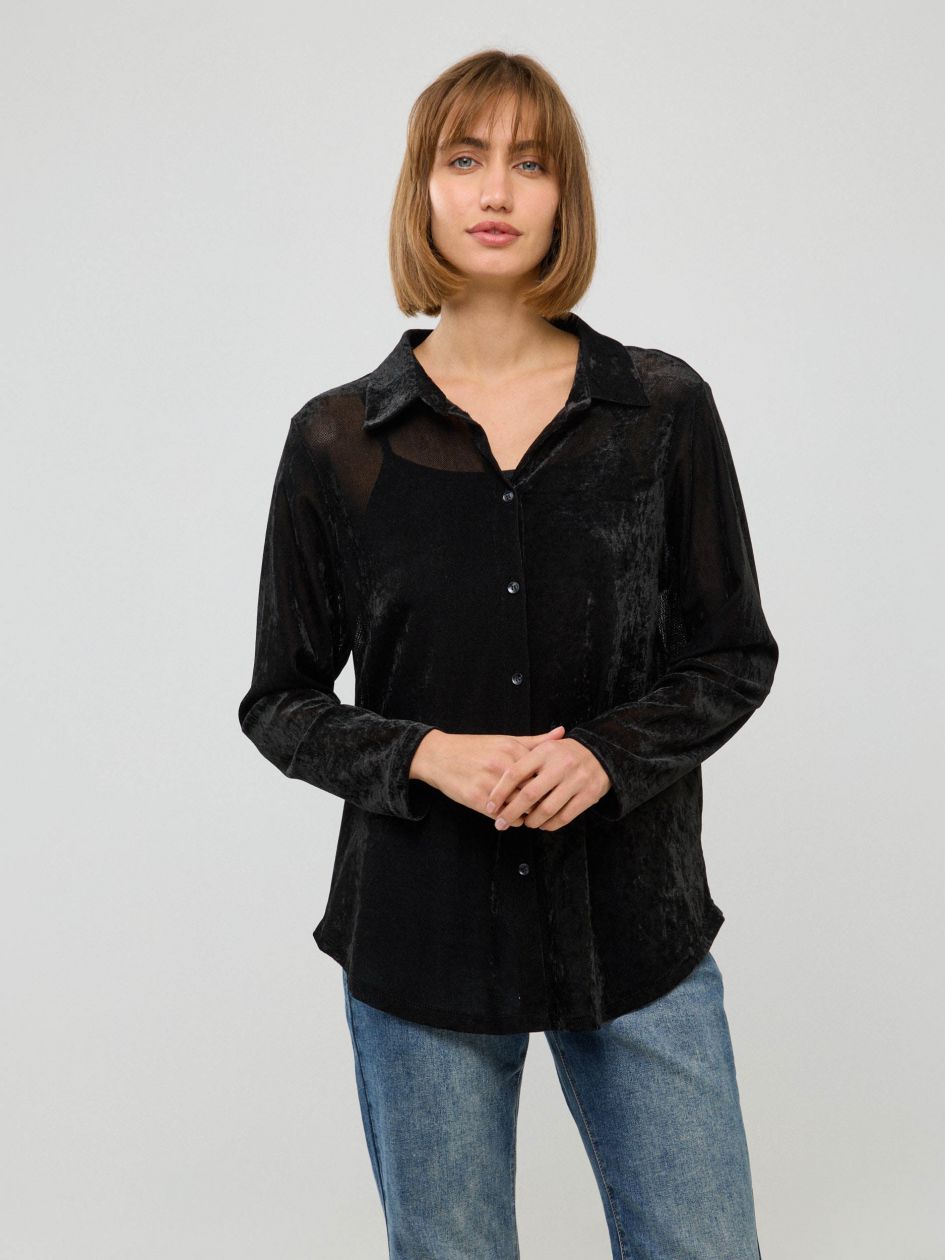 חולצה רשת קטיפה