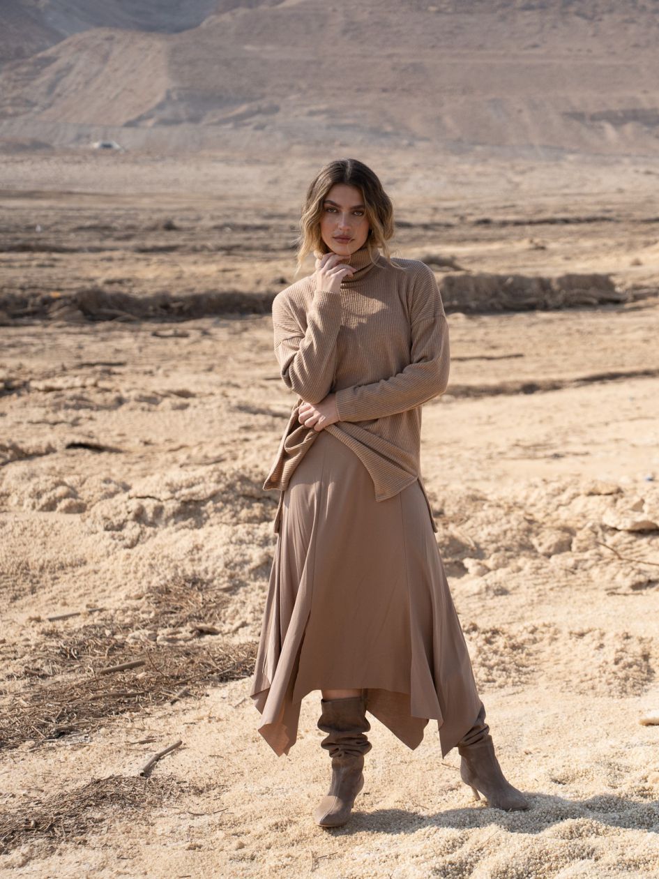 חצאית ג`רסי שליצים