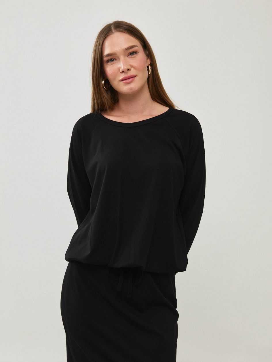 חולצה שרוך קשירה ג`רסי דק