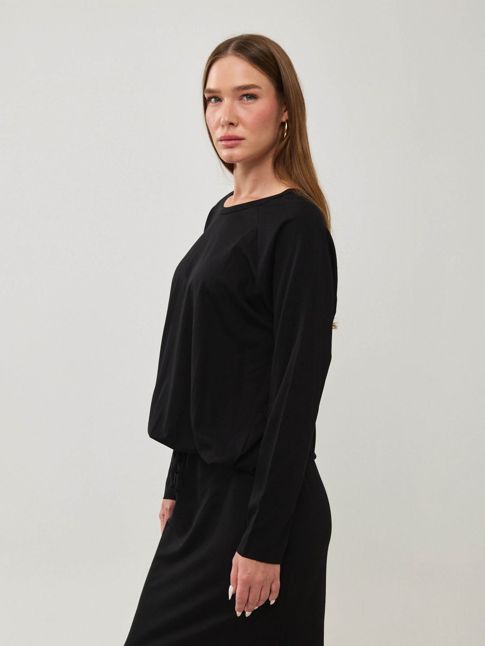 חולצה שרוך קשירה ג`רסי דק