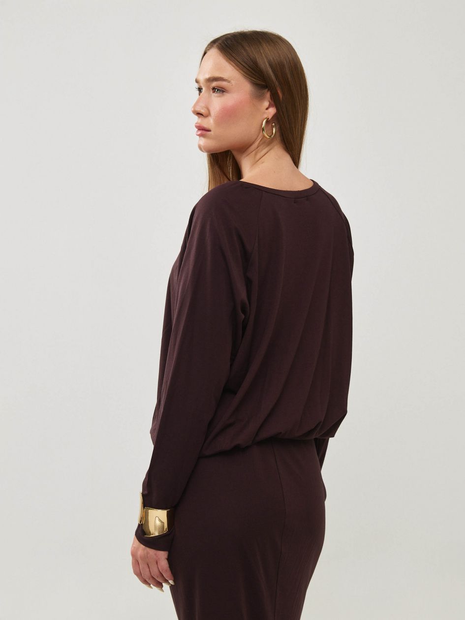 חולצה שרוך קשירה ג`רסי דק