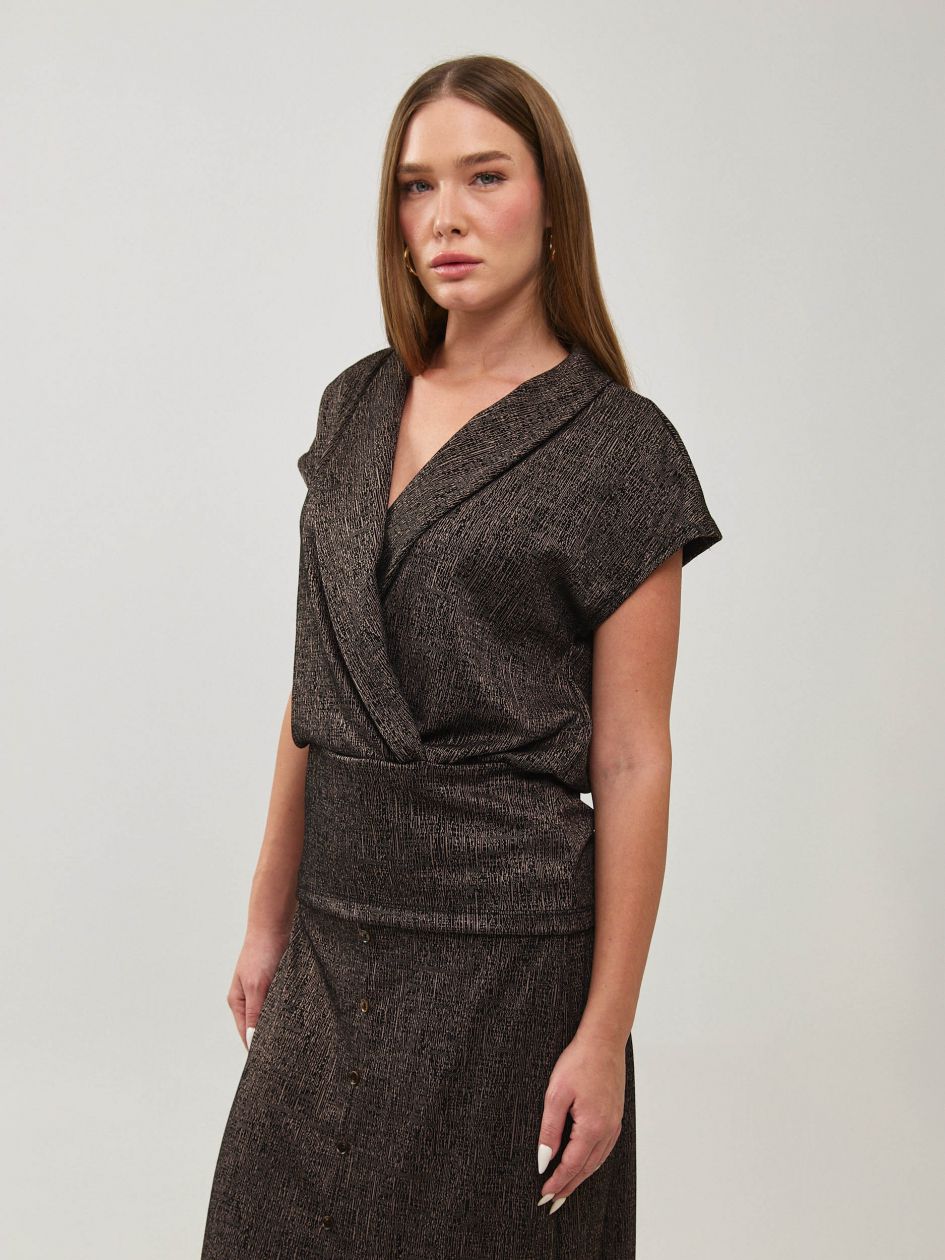 חולצה אפודה  ג`רסי מודפס