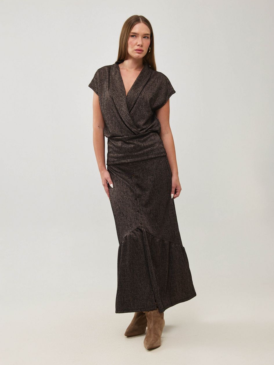 חולצה אפודה  ג`רסי מודפס