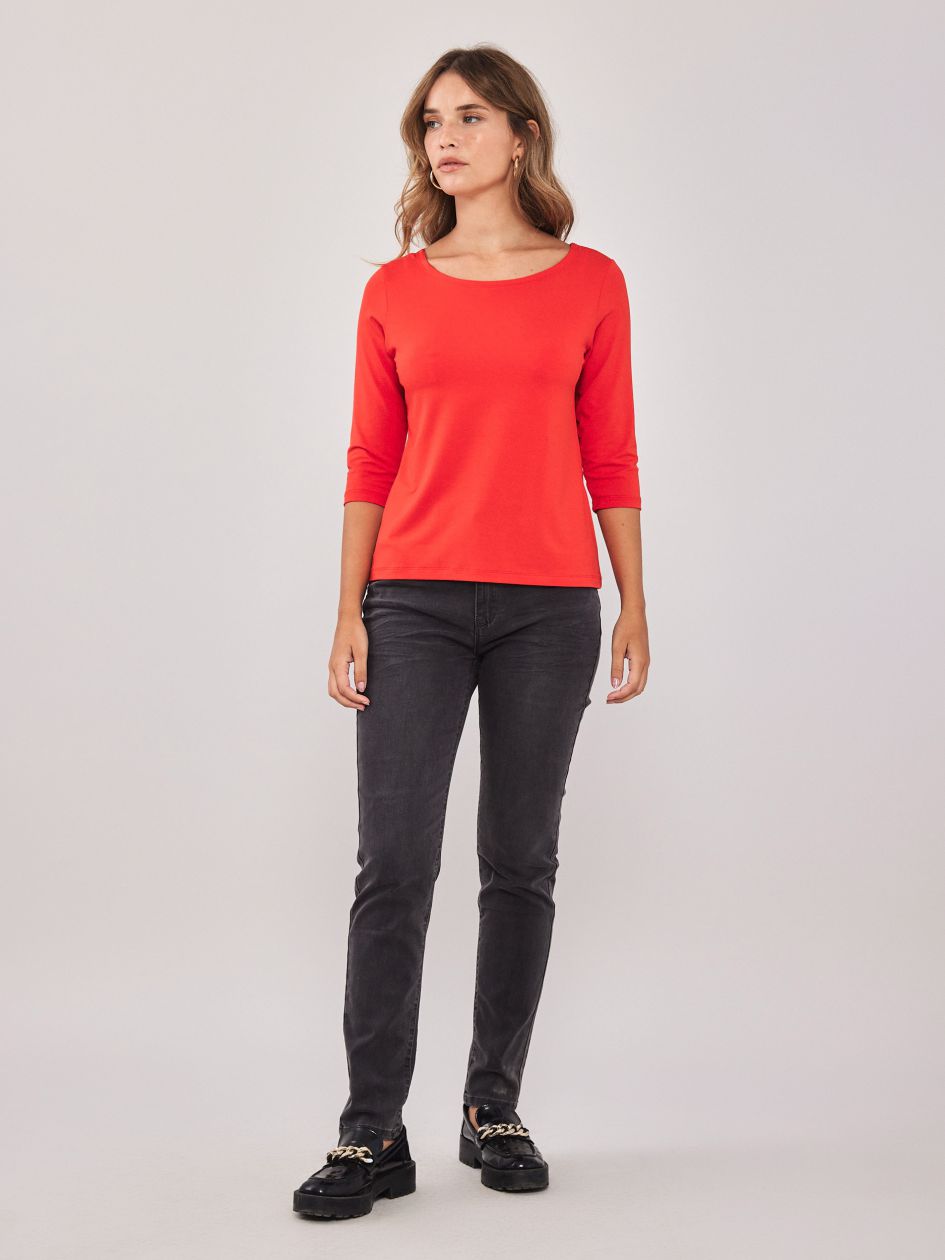 חולצת סירה שרוול 3/4