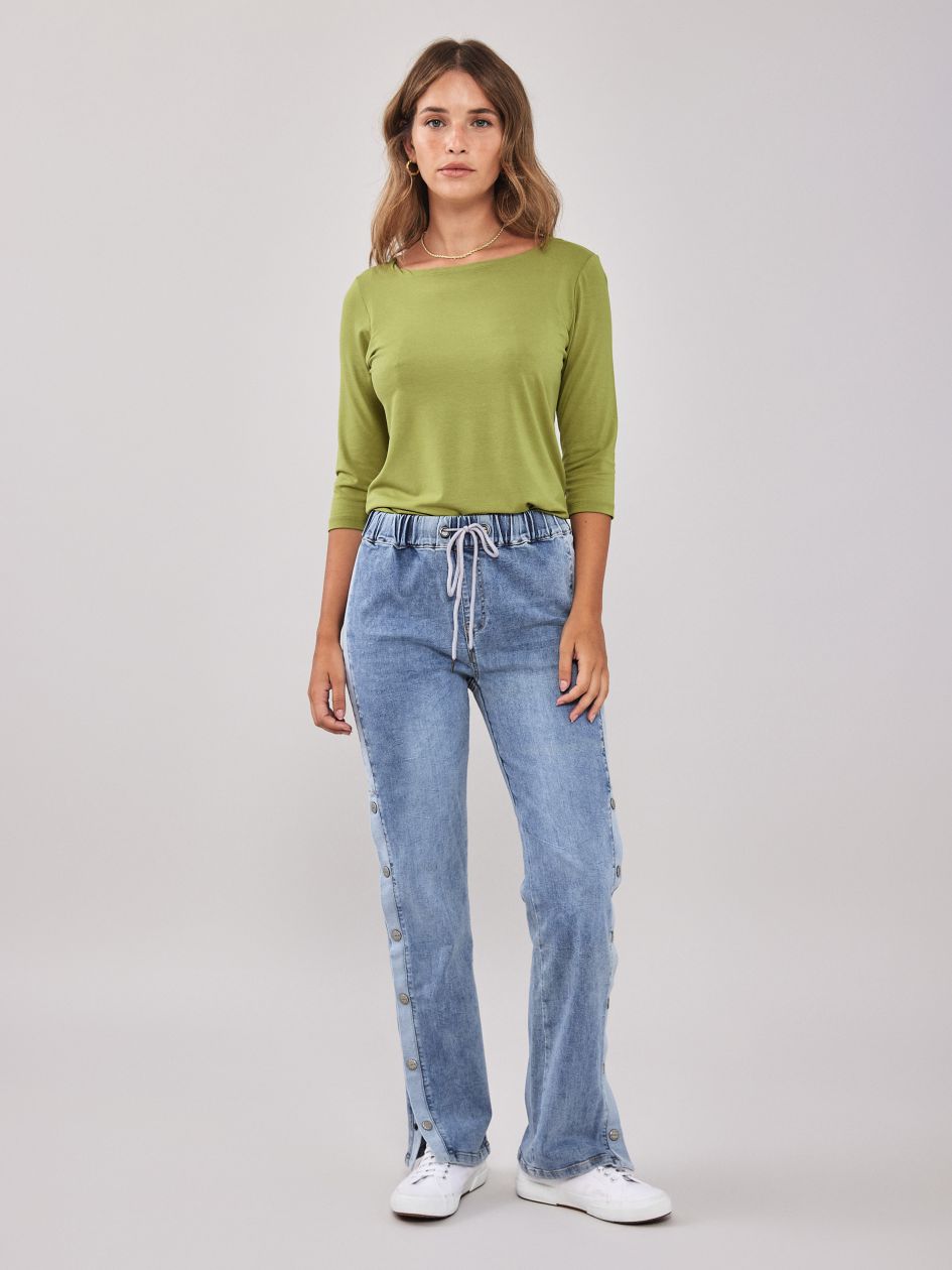 חולצת סירה שרוול 3/4