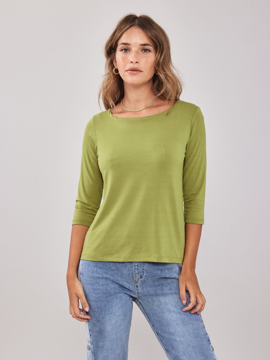 חולצת סירה שרוול 3/4