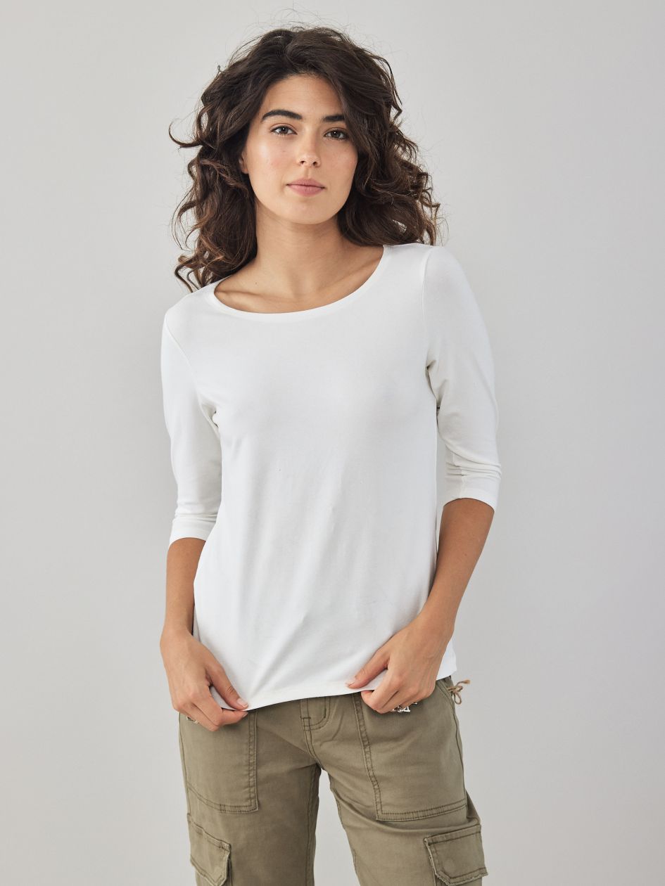 חולצת סירה שרוול 3/4