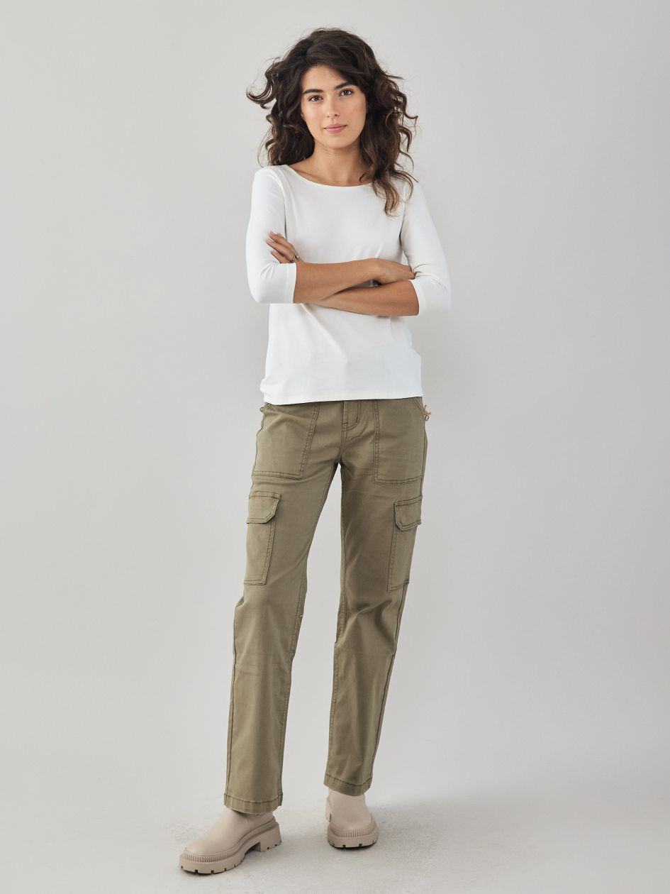 חולצת סירה שרוול 3/4