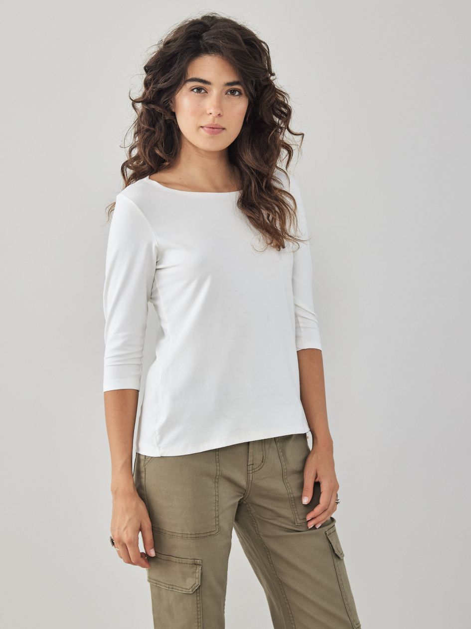 חולצת סירה שרוול 3/4